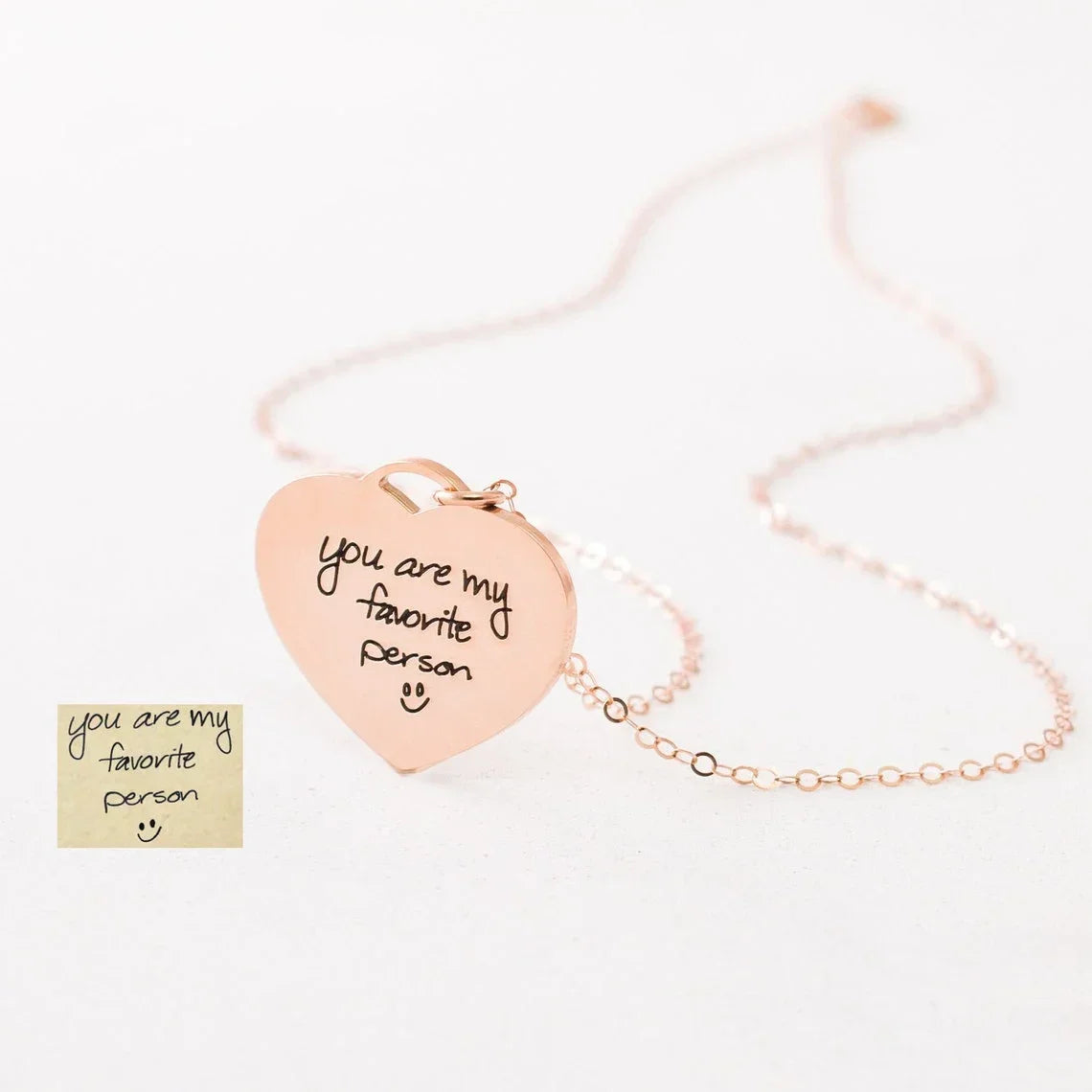 Custom Heart Handwriting Necklace