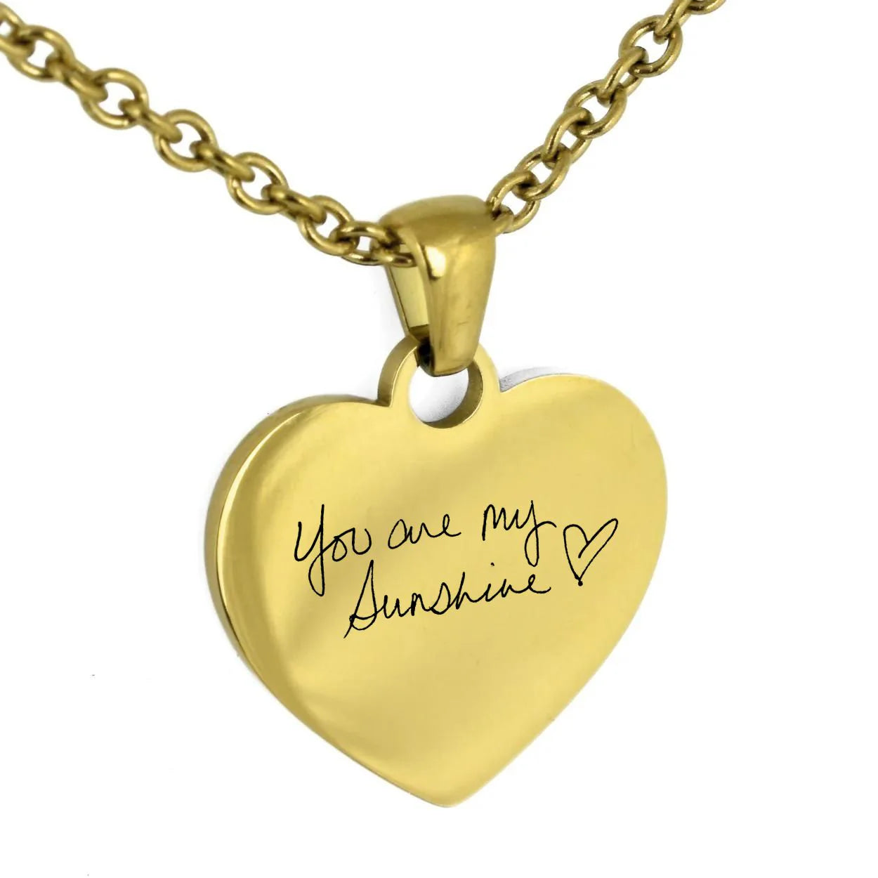 Custom Heart Handwriting Necklace