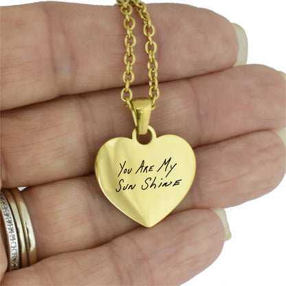 Custom Heart Handwriting Necklace