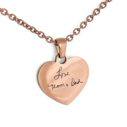 Custom Heart Handwriting Necklace