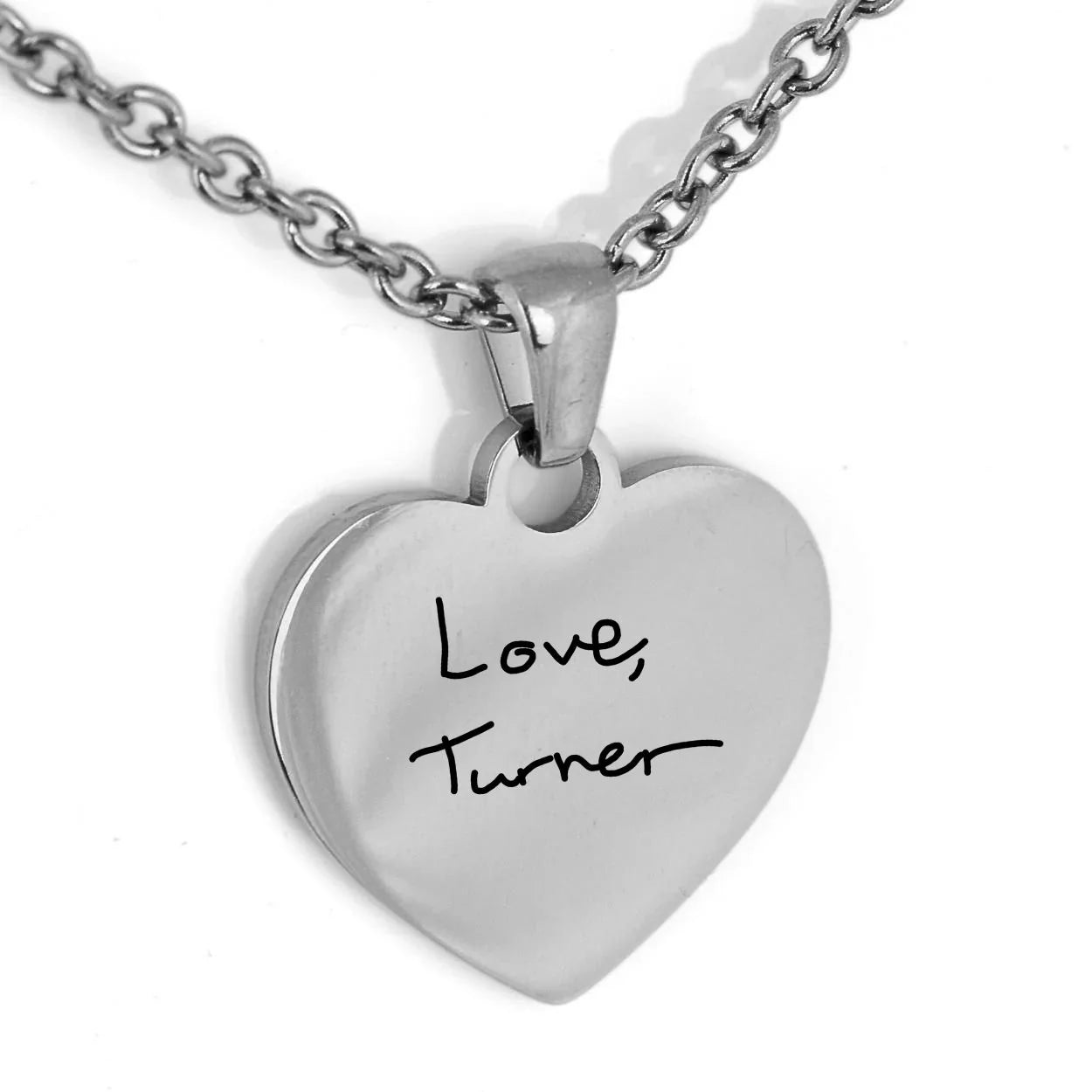 Custom Heart Handwriting Necklace